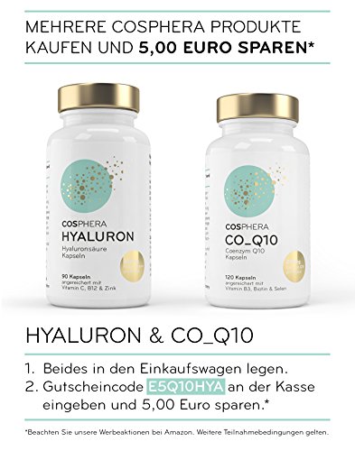 Coenzym Q10 - Hochdosiert mit 250 mg pro Kapsel. 120 vegane Kapseln im 4 Monatsvorrat - Angereichert mit Vitamin B3, Biotin und Selen - Für Haut, Anti-Aging, Herz-Kreislauf, Nerven- & Immunsystem - 5