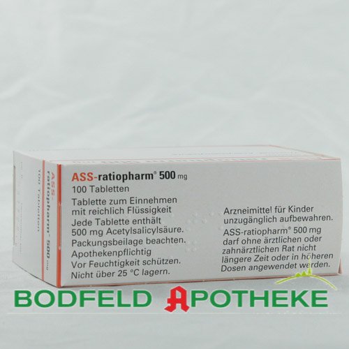 ASS-ratiopharm 500 mg Tabletten, 100 St. - 2