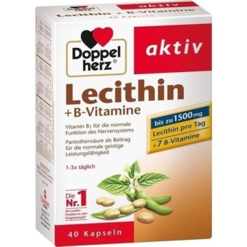 DOPPELHERZ Lecithin+B-Vitamine Kapseln 40 St.
