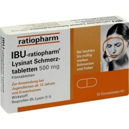 IBU-RATIOPHARM Lysinat Schmerztabl.500 mg 10 St.