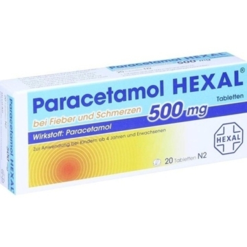 PARACETAMOL 500 mg HEXAL b.Fieber u.Schmerzen Tab. 20 St.